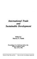 International Trade and Sustainable Development
