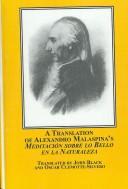 A translation of Alexandro Malaspina's Meditacion sobre lo bello en la naturaleza