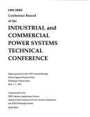 Industrial and Commercial Power Systems Technical Conference: 1992 IEEE Conference Record
