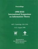 1998 IEEE International Symposium on Information Theory