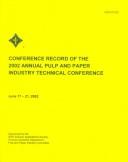Conference Record of the 2002 Annual Pulp and Paper Industry Technical Conference
