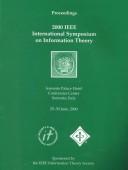2000 IEEE International Symposium on Information Theory: Sorento Palace Hotel Conference Center Sorrento, Italy 25-30 June, 2000