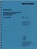 Workshop on Federal Programs Involving Supercritical Water Oxidation