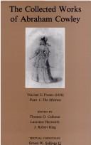 The collected works of Abraham Cowley