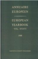 Annuaire Europeen 1988 - European Yearbook 1988 (Annuaire European/European Yearbook)