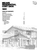 Means Residential Cost Data 1991 10th. Ed