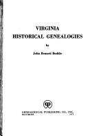Virginia historical genealogies