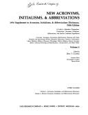 New Acronyms, Initialisms & Abbreviations Dictionary