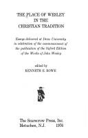 The Place of Wesley in the Christian tradition