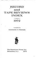 Record and tape reviews index, 1972
