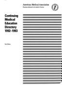 Continuing medical education directory 1992-1993