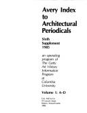 Avery Index to Architectural Periodicals 1985