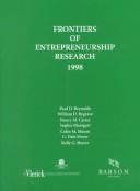 Frontiers of Entrepreneurship Research