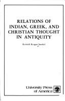Relations of Indian, Greek, and Christian Thought in Antiquity