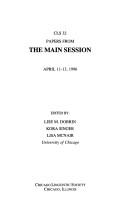 Papers from the 32nd Regional Meeting of the Chicago Linguistic Society Vol. 1