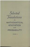 Selected Translations in Mathematical Statistics and Probability (Selected Translations in Mathematical Statistics & Probability)