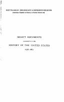 Select Documents Illustrative of the History of the United States  1776