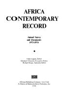 Africa contemporary record: annual survey and documents