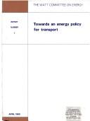 Towards an Energy Policy for Transport