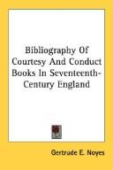 Bibliography Of Courtesy And Conduct Books In Seventeenth-Century England