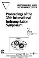 Proceedings of the 39th International Instrumentation Symposium: Presented at