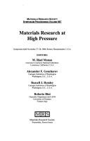 Materials Research at High Pressure