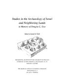 Studies in the archaeology of Israel and neighboring lands