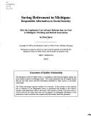 Saving retirement in Michigan: Responsible alternatives to social security