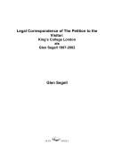 Legal Correspondence of the Petition to the Visitor