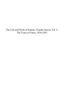 Life and Work of Pauline Viardot Garcia, vol. I