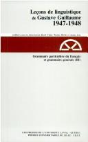Lecons De Linguistique De Gustave Guillaume