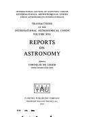 Transactions of the International Astronomical Union:Reports on Astronomy (Transactions of the International Astronomical Union)