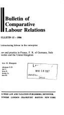 Restructuring Labour in the Enterprise (Bulletin 15 1986)