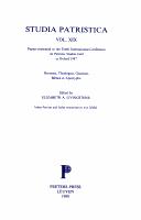 Studia Patristica. Vol. XIX -- Historica, Theologica, Gnostica, Biblica et Apocrypha