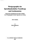 Wortgeographie der Sprachlandschaften Vorarlbergs und Liechtensteins