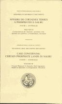 Case concerning certain phosphate lands in Nauru (Nauru v. Australia)