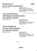 World list of social science periodicals =