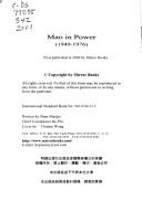 Mao in Power ('Mao ze dong zhi zheng chun qiu', in traditional Chinese, NOT in English)