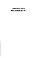 Fundamentals Of Management Concepts Functions Role & Profile