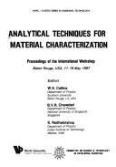 Analytical Techniques for Material Characterization