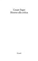 Ritorno Alla Critica