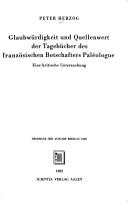 Glaubwurdigkeit und Quellenwert der Tagebücher des französischen Botschafters Paléologue