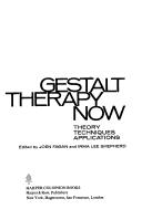 Gestalt therapy now