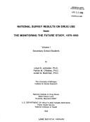 National survey results on drug use from the Monitoring the Future Study, 1975-1993