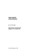 Legal aspects of privatisation
