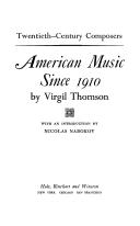 American music since 1910