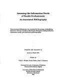 Assessing the information needs of health professionals
