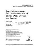 Tests, measurements, and characterization of electro-optic devices and systems