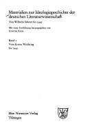 Materialien zur Ideologiegeschichte der deutschen Literaturwissenschaft