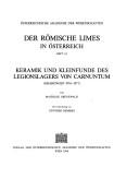 Keramik und Kleinfunde des Legionslagers von Carnuntum